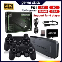 Videospiel Stick Lite 4k Videospiel m8 Konsole 64GB Doppel-Wireless-Controller für 10000