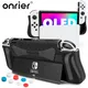 Onrier Dock able Case für Nintendo Switch Oled TPU Schutzhülle Fit Konsole Joy-Con für Switch Oled