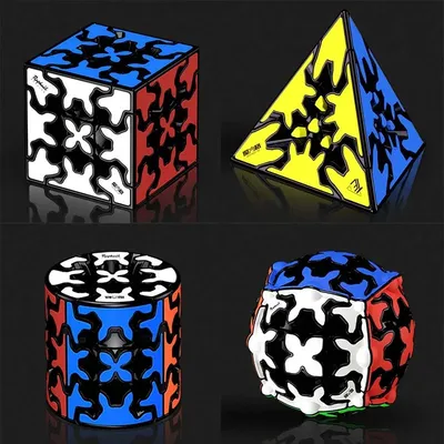 QiYi 3x3x3 Pyramide Zylindrischer kreativ geformter Zylinderkugel Geschwindigkeit Zauberwürfel Image