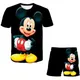 Baby Mickey Maus Sets Mädchen Mode Disney Anzüge Sommer Kurzen Ärmeln Tops Tees + Kurzen Hosen 2