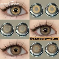 Augen braune Linsen Farb kontaktlinsen für Augen farbige Kontaktlinsen mit Grad 1 Paar Myopie Linsen