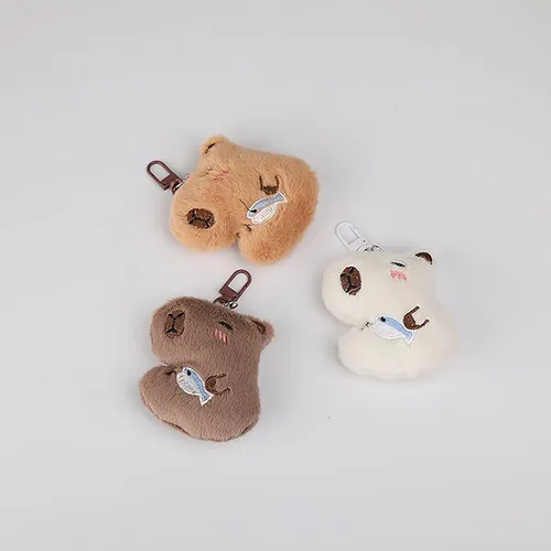 Quietschen Capybara Plüsch Schlüssel bund kreative Stofftier Puppe Schlüssel ring niedlichen Tasche