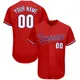 Vintage Red Custom Baseball Jersey Hemd 3D Gedruckt Bestickten für Männer und Frauen Hemd Casual