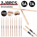 2-10pc Drumsticks 5a/7a Drum Sticks konsistentes Gewicht und Pitch Mallets American Hickory