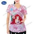 Disney Tasche V-Ausschnitt koreanische Mode Frau Bluse Grafik T-Shirts Damen bekleidung japanische