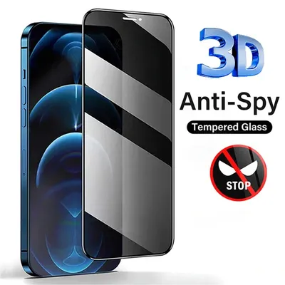 3D-Anti-Spion-Displayschutz für iPhone 11 Pro Max 12 13 Mini 14 Pro, gehärtetes Glas für iPhone 7 8 Plus X XR XS SE 2020