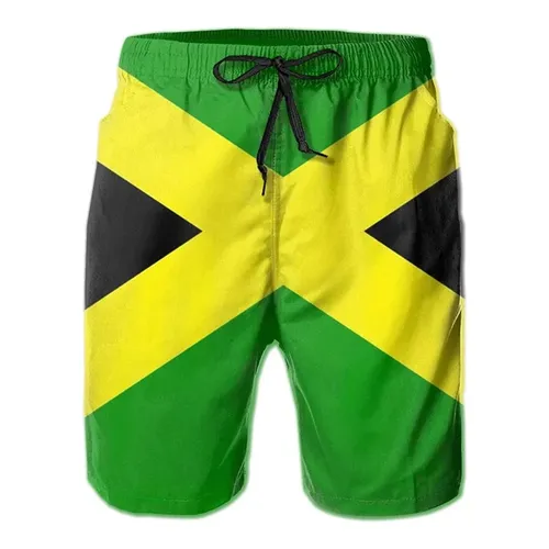 Herren 3d gedruckt jamaika nische Flagge Badehose Mode Sommer Jamaika Strand Surfbrett Shorts