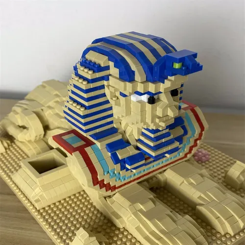 Sphinx Modellbau Micro Mini Ziegel Blöcke Set - DIY Ägypten Statue Puzzle mit ineinandergreifen den