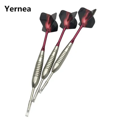 Yernea Professional Darts neue 3 Stück Stahl Spitz pfeile 22g Standard Hart stahls pitze Dart rot Image