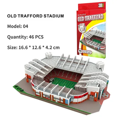 3D Fußballfeld Papier Puzzle Stadion Gebäude Modell das perfekte Geschenk für Manchester United