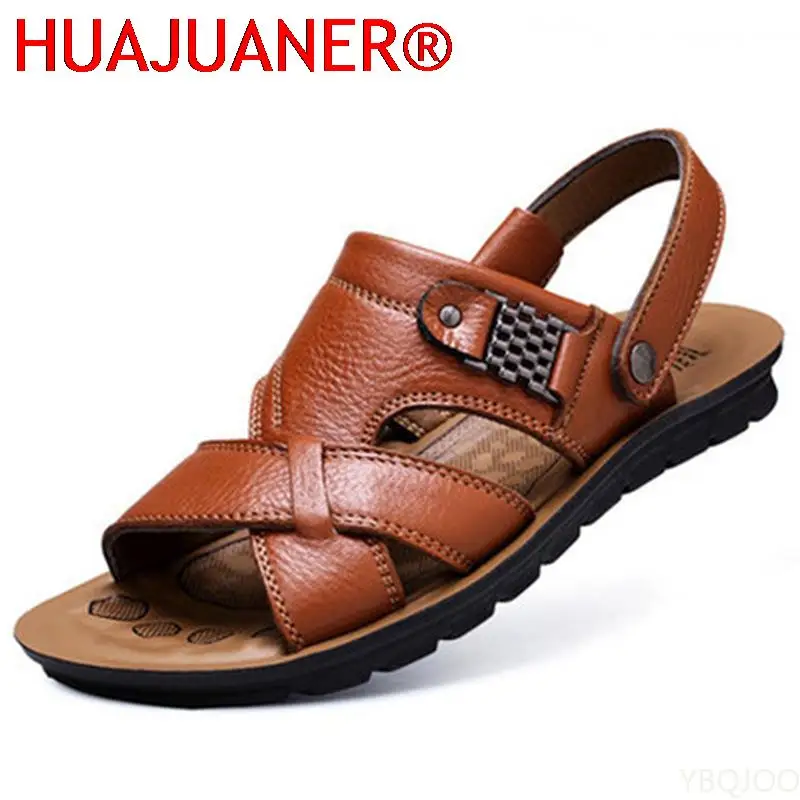 Große Größe 48 Männer Leders andalen Sommer klassische Männer Schuhe Hausschuhe weiche Sandalen Männer römische bequeme Outdoor-Wanderschuhe