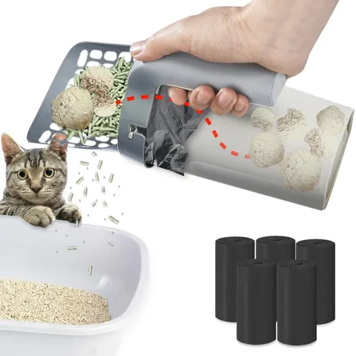 Katzenstreu schaufel Schaufel mit Nachfüll beutel für Haustier filter saubere Toilette Mülls ammler