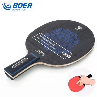 Carbon Base Tischtennisschläger 7-lagige Ping-Pong-Paddel Klinge Offensive Curve Handgefertigte Tischtennisschlägerklinge Indoor-Sportarten Image
