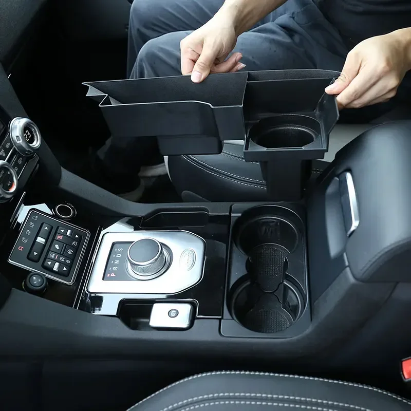 Für Land Rover Discovery 4 LR4 2013-2016 Auto Zentrale Steuerung Lagerung Box Fall Seite Lagerung Box Tasse getränkehalter Auto Zubehör Image