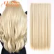 60 cm synthetische 5 Clip in Haar verlängerungen für Frauen schwarz braun blond lange gerade Frisur
