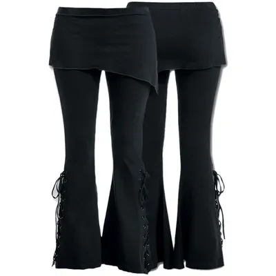 Punk Rock Gothic Medieval Cosplay Kostüm Frauen Vintage Karneval Party Viking Ritter Steampunk Kreuz Bandage Gürtel Engen Hosen Image