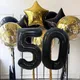 1 Satz goldene schwarze Luftballons 1-9 schwarze Folie Nummer Ballon für Männer 30 40 50 60 alles