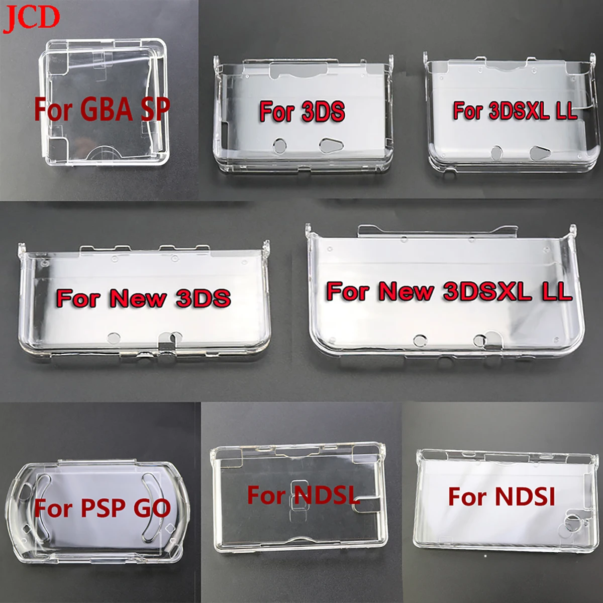 JCD 1 stücke Kunststoff Klar Kristall Schutzhülle Hard Shell Haut Fall Abdeckung Für 3DS/Neue 3DS/Neue 3DS XL LL/NDSL/NDSI Konsole Image