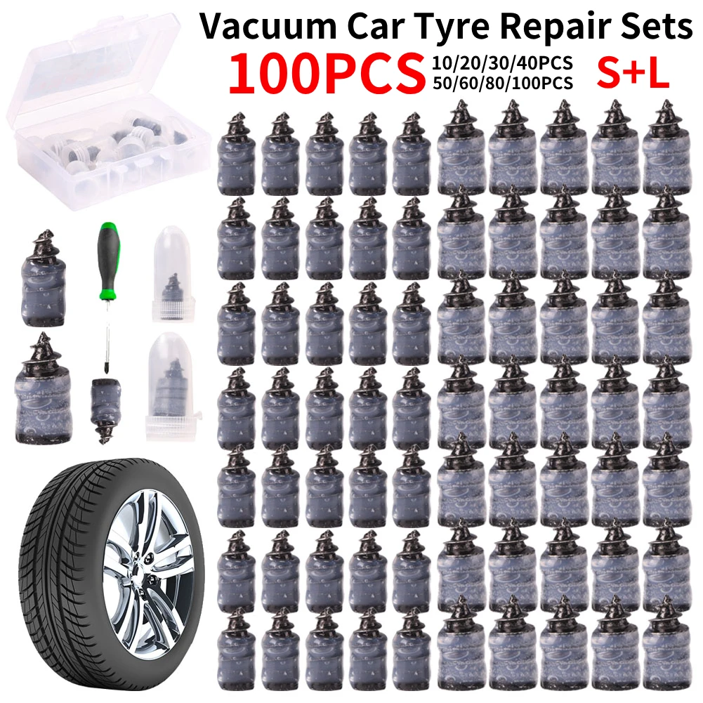 10-100 Stück Universal Vakuum Autoreifen Reparatur Gummi nagel für Auto Motorrad Roller Tubeless Reifen reparatur set kleber freie Reifen nägel Image