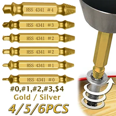 4/5/6 stücke Beschädigt Schraube Extractor Drill Bit Extractor Drill Set Gebrochen Speed Out Schraube Extractor Bolzen stud Remover-Tool Abriss