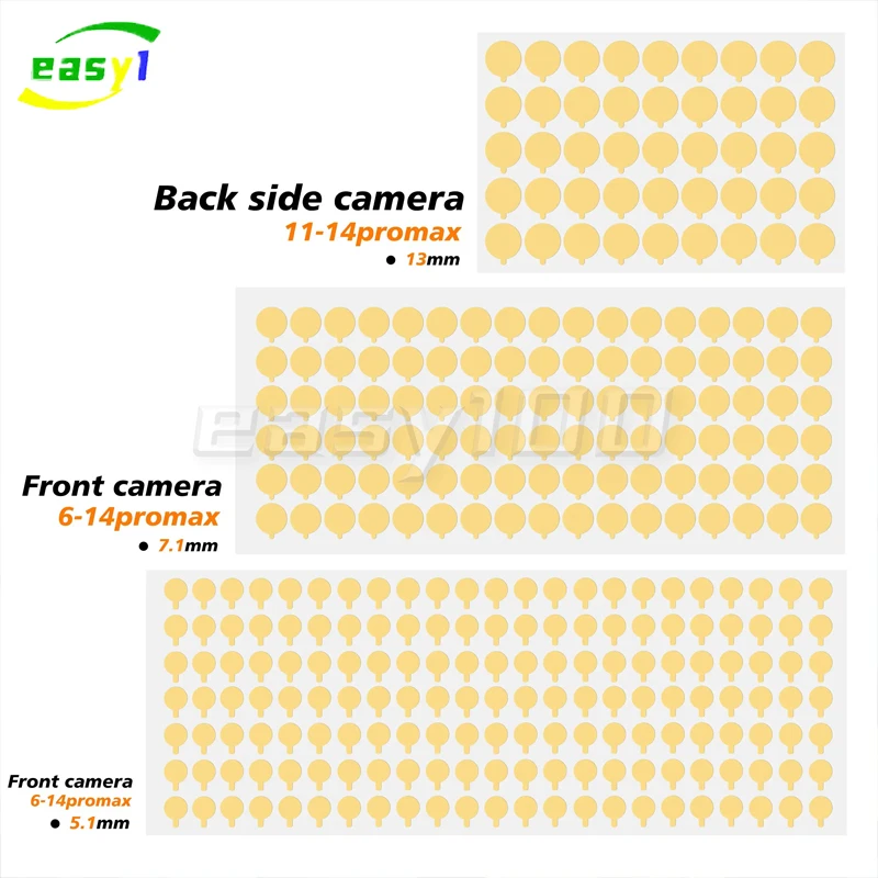 IPhone 6-14pro max Kameras chutz aufkleber vorne ir Kameras chutz aufkleber Rückfahr kameras chutz Blu-ray Aufkleber stes Image