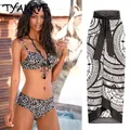 Tyakkve Badeanzug Frauen 2024 Bikini 2 Stück Bade bekleidung mit Leoparden muster Push-up Badeanzug