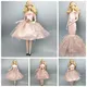 Garnelen Rosa Prinzessin Kleid für Barbie Puppe Kleidung für Barbie Outfits Shiny Kleid Abendkleider