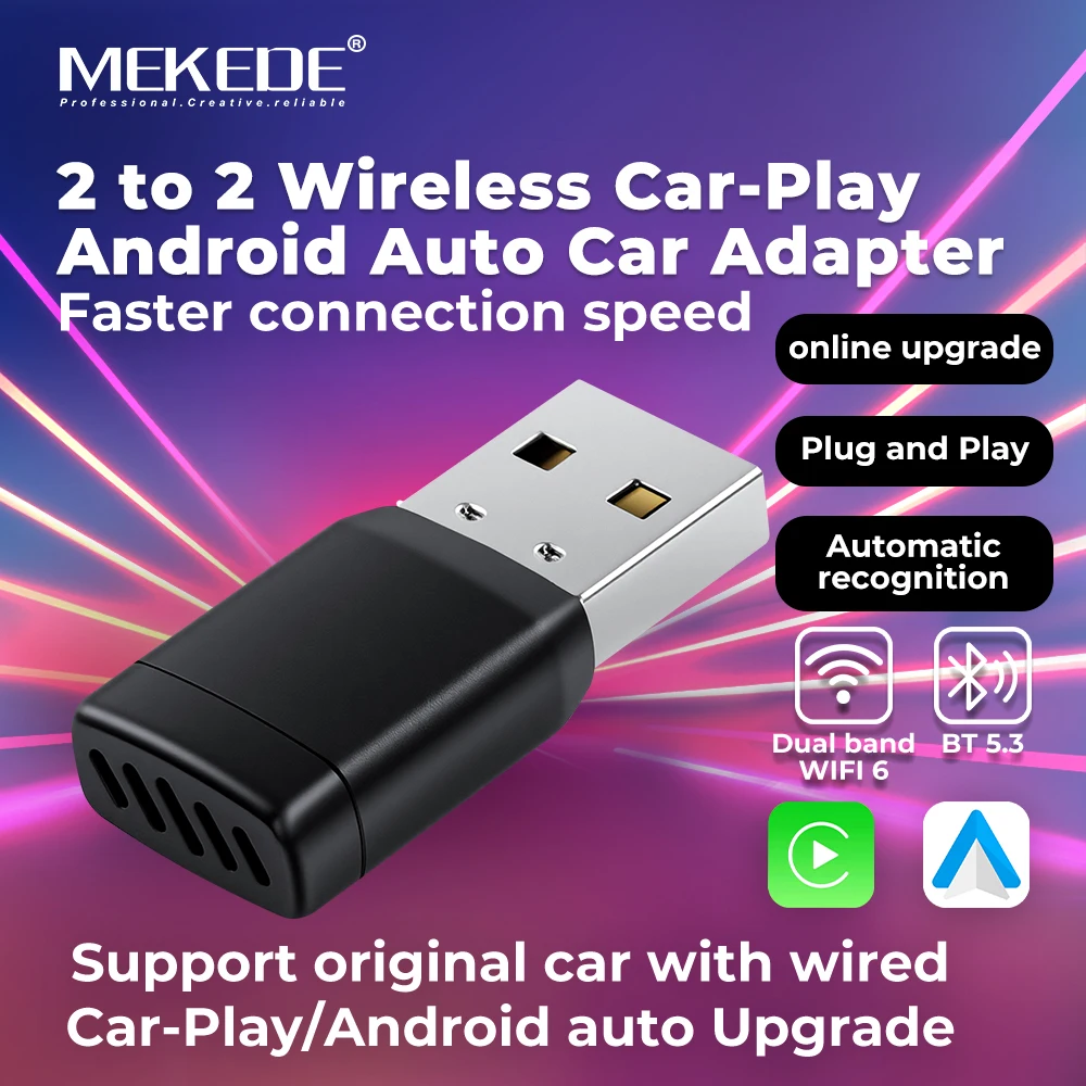 Mekede neues mini box auto universelles modell drahtloses carplay android plug and play für toyota nissan honda kia bmw ford audi mazda Image