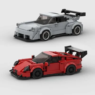 MOC Racing Auto Stadt Geschwindigkeit Champions Sport Modell Bausteine DIY Ziegel Kinder Spielzeug Jungen Klassische Super Racers Fahrzeug Technik Image