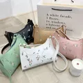 Mode bestickte Achsel Tasche Frauen Mini matte Leder Umhängetaschen Designer Clutch Umhängetasche