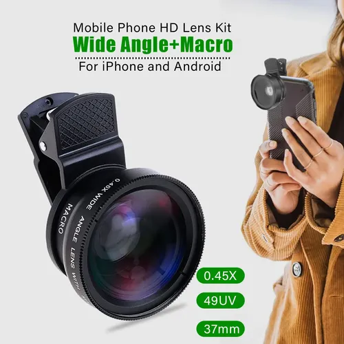Telefonobjektiv-Set für iPhone und Android 2-in-1-Clip-on-Objektivset für iPhone-Kameraobjektive