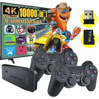 Videospiel Stick Lite 4k Videospiel m8 Konsole 64GB Doppel-Wireless-Controller für 10000