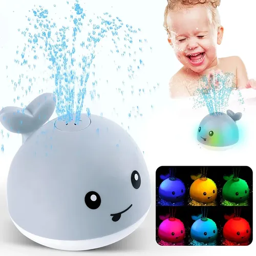 Baby leuchten Bad Spielzeug Wal automatische Sprinkler Badewanne Spielzeug Kinder Säugling
