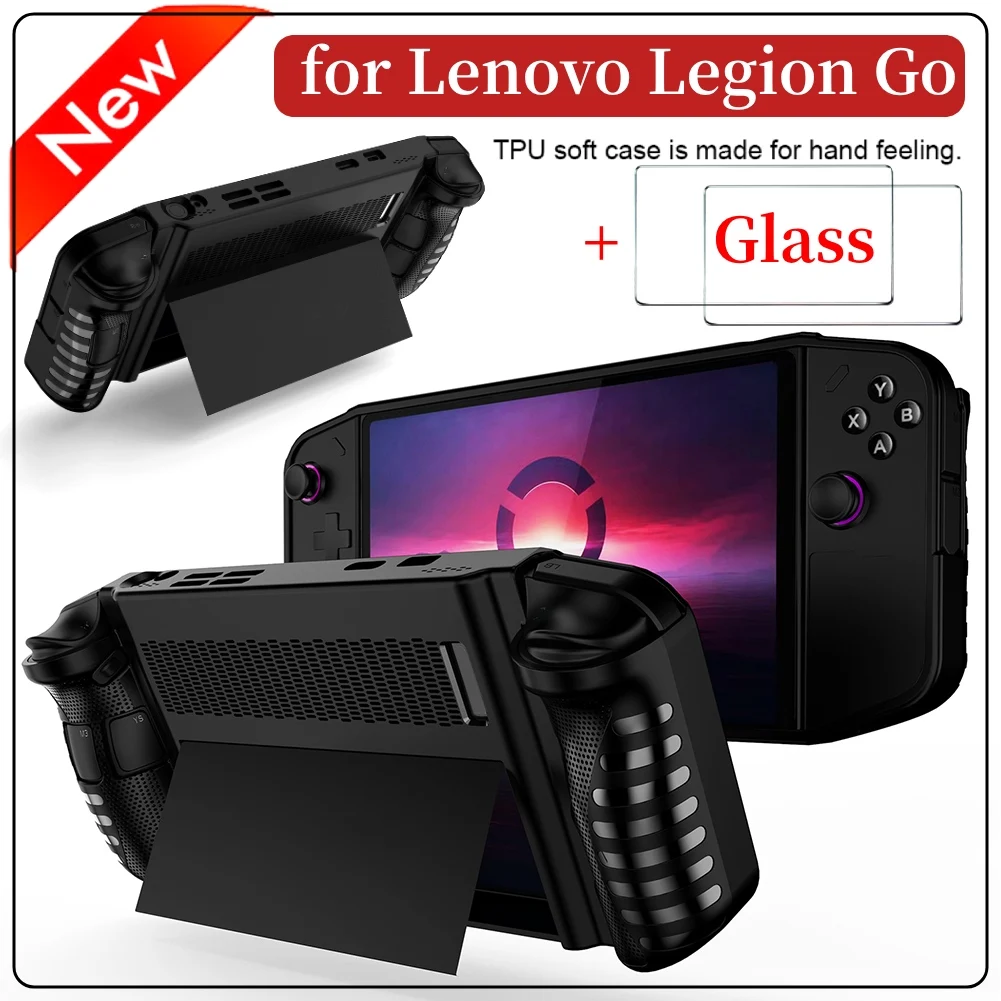 Für Lenovo Legion Go Konsolen Schutzhülle stoß feste Abdeckung für Legion Go 2 Stück gehärtetes Glas Displays chutz folie Zubehör Image