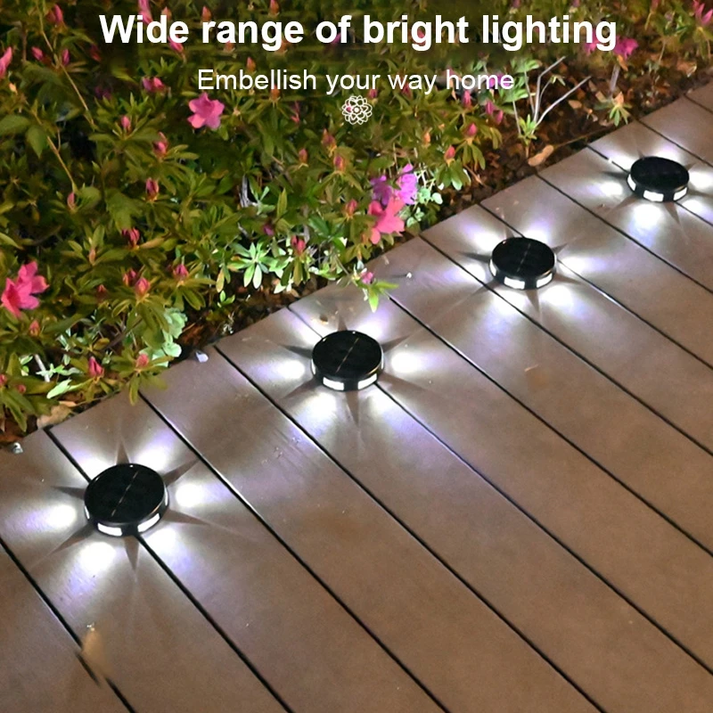 LED Solar Licht im Freien Sonnenlicht unterirdischen Licht Rasen Scheinwerfer Deck Garten begraben Lichter Weg Dekoration Landschaft Lampe Image