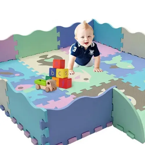 Baby Puzzle Spiel matte mit Zaun Krabbel kissen für Kleinkinder Lernspiel zeug Aktivität spad