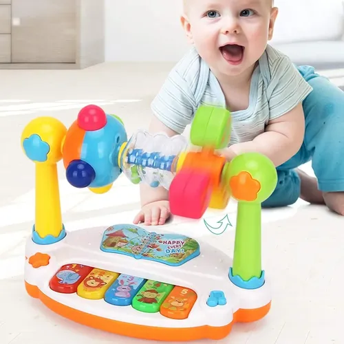 Baby Klavier Spielzeug Kinder rotierende Musik Klavier tastatur mit leichtem Ton Musikspiel zeug