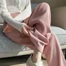 Gestreckte Mutterschaft bauch hose lange lose lässige schwangere Frau breite Beine ausgestopfte Hose