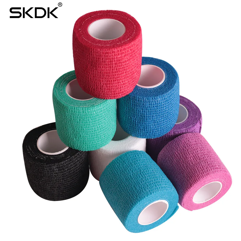 1PC Free-winding Farbe Elastische Bandage Elastische Selbst-klebe Bandage Druck Feste Sport Knie Pads Sport Bandage Image