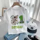 Fußball Krone drucken Kinder T-Shirt Boys1-9 Nummer Fußballspieler Design T-Shirts Kinder lustiges
