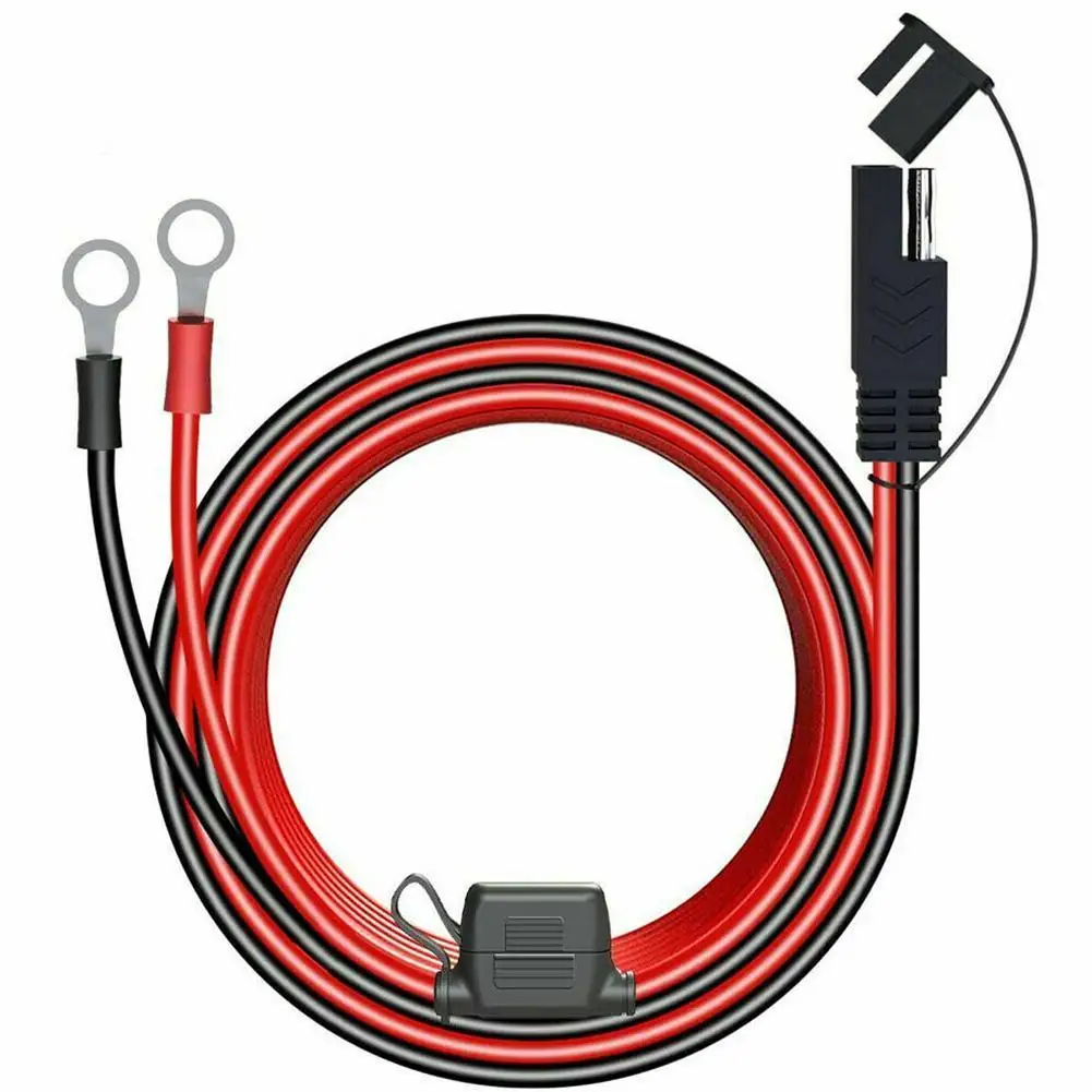 Schwarz/rot Schnell verschluss kabel mit Sicherungs klemmenst ecker Batterie ladegerät Verlängerung adapter kabel 16awg Image