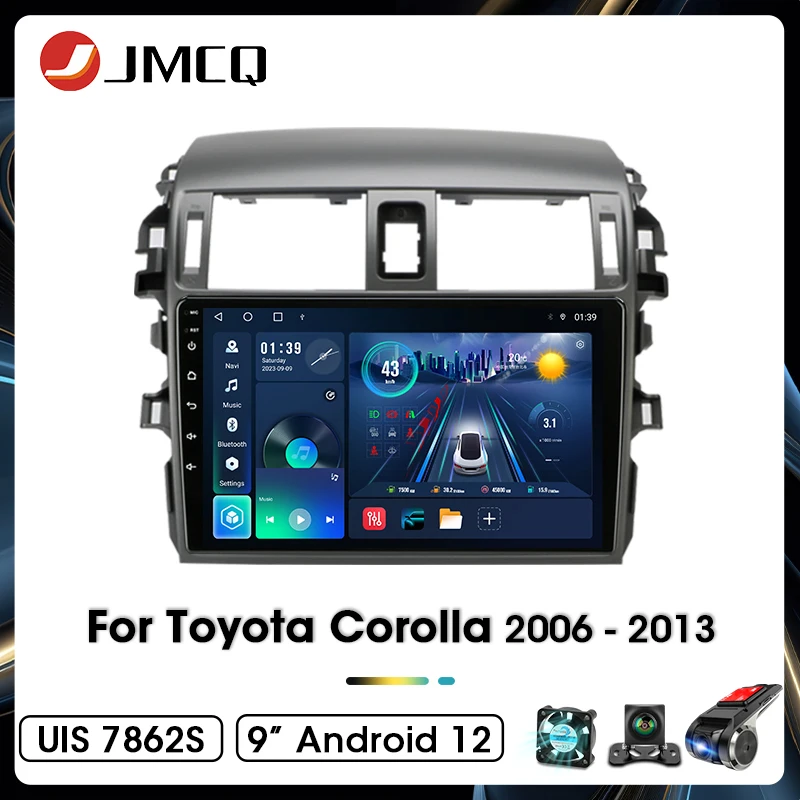 9 "Autoradio Für Toyota Corolla 2006 2007 2008 2009 2010 2012 2013 2din Android12 Carplay Multimidia Video Player Navi head Unit Image