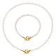 Französisch Barock Perlenkette Halskette Armband schick und elegant Frau Set Mädchen Ästhetik