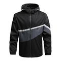 HSMQHJWE Windbreaker Jackets For Men Men Winter Coat Mens Autumn And Winter Casual Color Matching Coat Simple Sports Zipper Coat Pocket Baseball Clothes Flying Jacket Winter Work Jacket