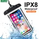 Ipx8 wasserdichte Handy hülle Badet asche wasserdichte Tasche für iPhone 15 14 13 12 Pro Max Samsung