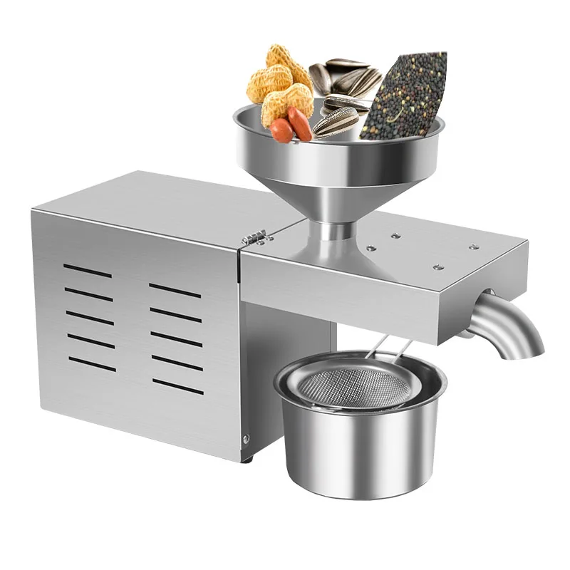 Automatische Intelligente Ölpresse, Elektrische Sonnenblumen Samen Gemüse Samen Erdnuss Sesam Walnuss Öl Extractor 110V/220V Image