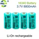 2024 neue Li-Ion 3 7 Batterie cr123a wiederauf ladbare Batterie 8800 V mah cr123 für Laser Pen LED