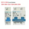 1P 2P DC Circuit Breaker 12V 24V 36V 48V 96V 120V DC breaker Solar Mini Circuit Breaker 100A 150A
