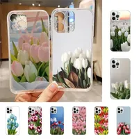 Tulpe Blume Handy hülle für iPhone 7 8 plus x xr xs 11 12 13 15 Mini-Handys 14 Pro Max Hülle