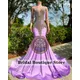 Luxus Diamanten Lavendel lila Ballkleid Glitzer Kristalle Perlen Strass Geburtstags feier Kleid